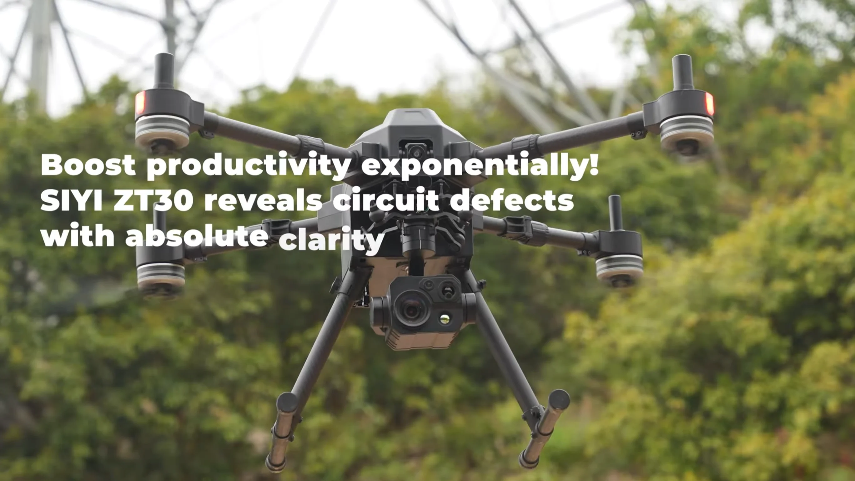 SIYI ZT30 in electric inspection: Infrared/zoom split screen detection